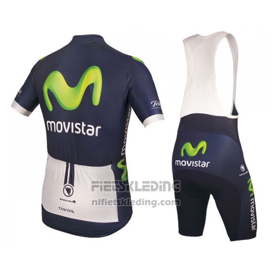 2016 Fietskleding Movistar Groen en Blauw Korte Mouwen en Koersbroek